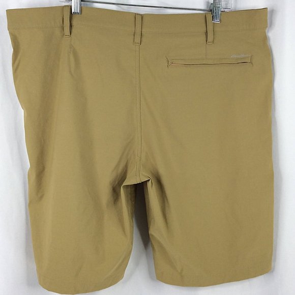 Eddie Bauer Chino Shorts Mens Size 42 Stretch Nylon Outdoor Travel - Picture 2 of 7